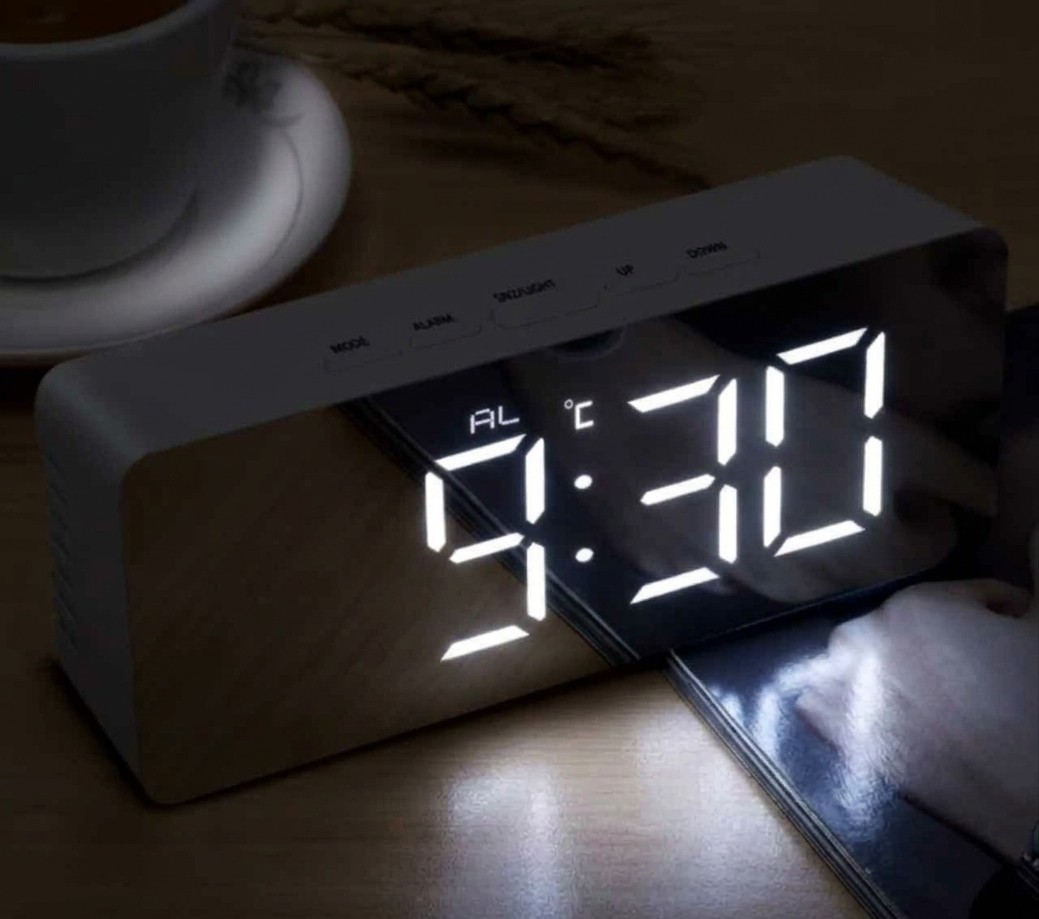 Digital LED Mirror Alarm Clock